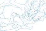  2015 anthro anthro_on_feral anus avian bestiality breasts canine cum draenei female feral from_behind horn lying male male/female mammal nude on_front pussy rylak satsukii sex side_boob sketch video_games warcraft wings 