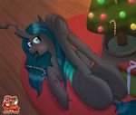  2015 anus butt changeling christmas female feral fishy-pony friendship_is_magic hi_res holidays my_little_pony pussy queen_chrysalis_(mlp) solo 
