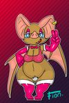  2015 anthro areola bat breasts clothing eyewear female fionthebunny fur glasses hi_res legwear looking_at_viewer mammal navel nipples old open_mouth piercing pubes rubber simple_background smile solo tongue wings 