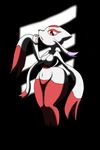  bit-small blush breasts butt featureless_breasts female mienshao navel nintendo noir_style pok&eacute;mon red_eyes shiny shiny_pok&eacute;mon solo video_games wide_hips 