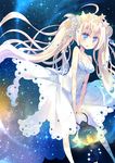  bad_id bad_pixiv_id blonde_hair blue_eyes breasts dress hair_ornament long_hair medium_breasts original sky solo star star_(sky) star_hair_ornament starry_sky starry_sky_print twintails very_long_hair yamadori_yoshitomo 