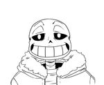  animated bone glowing glowing_eyes low_res male sans_(undertale) skeleton smile solo tongue undertale unknown_artist video_games 