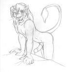  anthro chris_mckinley erection feline lion male mammal penis sketch solo 