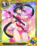 artist_request black_hair breasts card_(medium) character_name chess_piece covered_nipples gloves guitar high_school_dxd himejima_akeno instrument large_breasts left-handed long_hair official_art panties pink_gloves pink_panties purple_eyes queen_(chess) skirt solo thighhighs torn_clothes trading_card underwear very_long_hair white_legwear 