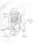  chris_mckinley feline hiram_(achewood) lion male mammal sketch solo 