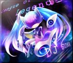  blue_hair character_name dj_sona full_body league_of_legends long_hair mizoreame solo sona_buvelle 