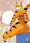  2015 anthro areola big_breasts breasts butt erect_nipples feline female huge_breasts hyper hyper_breasts lionalliance mammal nipples nude solo tiger 