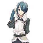  blue_eyes blue_hair fire_emblem fire_emblem_if gloves hair_over_one_eye highres open_mouth setsuna_(fire_emblem_if) short_hair simple_background solo white_background zyuuyon 