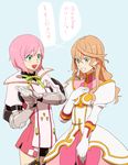  alisha_diphda alisha_diphda_(cosplay) bad_id bad_pixiv_id cosplay costume_switch estellise_sidos_heurassein estellise_sidos_heurassein_(cosplay) multiple_girls tales_of_(series) tales_of_vesperia tales_of_zestiria tasasakiamagu trait_connection translated 