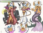  2015 anthro bat big_breasts breasts cleavage clothed clothing english_text female gun mammal marine merfolk omegasunburst ranged_weapon rouge_the_bat solo sonic_(series) text weapon 
