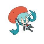  :3 =_= aqua_hair capybara-san chibi chibi_miku detached_sleeves hatsune_miku headset long_hair minami_(colorful_palette) necktie skirt sleeping thighhighs twintails very_long_hair vocaloid zettai_ryouiki 