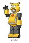  bumblebee crossover grin homer_simpson parody pun smile soxy the_simpsons transformers waving 