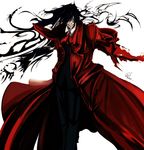  alucard_(hellsing) black_hair false_arm false_limb gaku_daichi grin hellsing highres male_focus red_eyes smile solo 