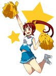  cheerleader nanakura_nanane original pom_poms ponytail skirt solo 