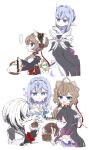  ... 4girls anastasya_feodorovna_snezhnaya arlecchino_(genshin_impact) arm_strap bare_shoulders basket black_choker black_dress black_gloves black_hair black_hairband black_sleeves blue_dress blue_eyes blue_gem blue_hair blue_robe blunt_bangs bow braid braided_bun breasts brown_hair cake cake_slice chocolate_cake choker circlet closed_eyes closed_mouth columbina_(genshin_impact) commentary_request cookie cup detached_sleeves dress eating elbow_gloves empty_eyes eye_mask eyelashes feathered_wings food frilled_choker frilled_hairband frills from_behind from_side fur-trimmed_dress fur-trimmed_robe fur_trim gem genshin_impact gloves gradient_hair hair_bun hair_ornament hair_over_one_eye hairband hand_up head_wings highres holding holding_basket holding_cup holding_plate jacket kettle long_hair long_sleeves looking_afar looking_at_another low_ponytail mask medium_breasts missing_headwear multicolored_hair multiple_girls multiple_wings nemu_(nemu222_n) off-shoulder_dress off_shoulder open_mouth plate pointy_ears ponytail purple_hair robe royal_robe sandrone_(genshin_impact) short_hair_with_long_locks sidelocks simple_background smile snowflake_pupils speech_bubble spoken_ellipsis strapless strapless_dress sweatdrop symbol-shaped_pupils table tea_party teacup two-tone_dress two-tone_hair upper_body very_long_hair white_background white_bow white_dress white_gloves white_hair white_jacket white_mask wide_sleeves winding_key wings wrist_bow x_hair_ornament yellow_gem 