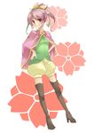  bad_id bad_pixiv_id boots cloak deerling gen_5_pokemon hands_on_hips pink_hair pokemon pokemon_(creature) pokemon_(game) pokemon_bw ponytail red_eyes sigure solo thigh_boots thighhighs 
