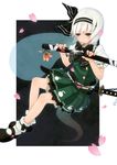  bad_id bad_pixiv_id black_hairband blue_eyes hairband highres hitodama katana konpaku_youmu konpaku_youmu_(ghost) rothe short_hair silver_hair solo sword touhou weapon 