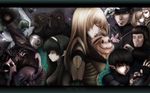  5boys adam_malkovich alien annotated armor back-to-back bad_id bad_pixiv_id beak black_hair blonde_hair brain chief_hardy chozo claws commander_mauk damara_(metroid) everyone facial_hair hairband hat highres kreatz long_hair mecha metroid metroid_(creature) monster mother_brain multiple_boys multiple_girls mustache pointy_ears power_suit ran_komomo ridley rod_aran samus_aran smile space_pirate uniform virginia_aran wallpaper wings 