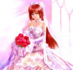  blue_eyes breasts dress flower huge_breasts lowres red_hair redhead s_zenith_lee veil wedding_dress 