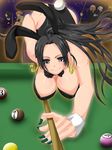  3girls alternate_hairstyle animal_ears ball bare_legs bent_over billiards black_hair blush boa_hancock breasts brook bunny_ears bunnysuit cleavage cue_ball cue_stick earrings fingernails green_nails grey_eyes hanging_breasts heart heart_eyes huge_breasts jewelry long_fingernails multiple_boys multiple_girls nail_polish nami_(one_piece) nico_robin one_piece open_mouth ponytail sanji skeleton smile solo_focus tamo_(tamokuteki_kuukan) teeth 