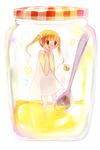 :q bee blonde_hair bug child dress hair_bobbles hair_ornament heart honey in_container insect jar minigirl original see-through solo spoon sundress tamayo tongue tongue_out twintails white_dress 