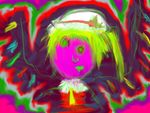  abstract bad_id bad_pixiv_id blonde_hair blueberry_(5959) colorful flandre_scarlet hat solo touhou wings 