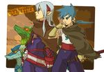  a-tur belt breath_of_fire breath_of_fire_iv dramatica fou-lu gloves horns jewelry long_hair male_focus multiple_boys no_humans pointy_ears ryuu_(breath_of_fire_iv) white_hair won-qu 