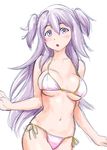  bikini gakusen_toshi_asterisk long_hair purple_eyes purple_hair solo swimsuit toudou_kirin twintails two_side_up ueyama_michirou 