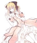  artoria_pendragon_(all) blonde_hair bow byulrorqual fate/stay_night fate/unlimited_codes fate_(series) gloves hair_bow saber saber_lily solo 