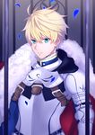  armor arthur_pendragon_(fate) bad_id bad_pixiv_id blonde_hair fate/prototype fate_(series) green_eyes highres male_focus seseragi_azuma solo 