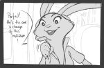  comic disney female greyscale judy_hopps kisu-no-hi lagomorph mammal monochrome rabbit solo zootopia 