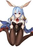  animal_ears blue_cape blue_hair blush bow bowtie braid breast_suppress breasts bunny_ears bunnysuit cape cleavage collar detached_collar fake_animal_ears french_braid fur_cape fur_gloves fur_trim gloves granblue_fantasy hair_between_eyes hands_on_own_chest harimoji high_heels knees_together_feet_apart large_breasts leotard long_hair pantyhose purple_eyes red_bow red_footwear red_neckwear shoes shoulder_pads sidelocks sitting solo therese_(granblue_fantasy) thigh_gap wariza wavy_mouth white_gloves 