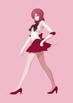  bare_legs bishoujo_senshi_sailor_moon bon_nob choker cosplay elbow_gloves gloves high_heels looking_at_viewer love_live! love_live!_school_idol_project magical_girl nishikino_maki purple_eyes red_hair red_sailor_collar sailor_collar sailor_mars sailor_mars_(cosplay) sailor_senshi_uniform short_hair skirt smile solo 