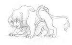 all_fours anal cheetah chris_mckinley doggystyle duo eyes_closed feline feral feral_on_feral from_behind lion male male/male mammal monochrome open_mouth pencil_(artwork) penis sex simple_background sketch traditional_media_(artwork) white_background 