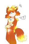  ? annoyed anthro canine crossed_arms cursor cute_fangs featureless_crotch firefox fox looking_up male mammal nude solo standing sweat sweatdrop thought_bubble whiteleo 