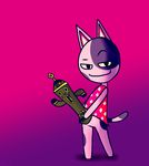  animal_crossing animal_humanoid artifact bob_(animal_crossing) cat cat_humanoid cat_tail collectible feline flower_shirt grin gyroid hi_res humanoid j.f looking_at_viewer mammal nintendo open_mouth pink_shirt purple_cat purple_spotted_cat raised_eyebrow smile spotted_cat video_games 