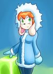  anthro breasts canine clothed clothing coat cream_fur dog female freedom_planet fur gloves goshaag green_eyes hair mammal milla_basset orange_hair solo video_games 