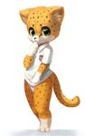  anthro cheetah clothing cub cute feline hi_res kemono male mammal ruugiaruu solo uniform young 