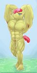  anthro anthrofied apple_bloom_(mlp) armpit_hair clitoris cub equine female flat_chested flexing friendship_is_magic hi_res horse hyper looking_at_viewer mammal manly muscular muscular_female my_little_pony nipples pony pubes pussy smudge_proof solo vein wet young 