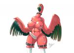  2015 android anthro av-fl2 avian beak bird breasts collar crotch-handle dickgirl erection feathers flamingo handles intersex machine mekh nipple_piercing nipples penis piercing robot rubber sex_doll sex_toy solo winged_arms wings 