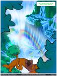  anthro english_text forest herraardy pixelated rainbow statistics text tree water waterfall 