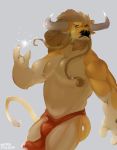  beard bovine cattle clothing facial_hair horn invalid_tag loincloth magic male mammal mane misterstallion muscular pinup pose solo tauren video_games warcraft 