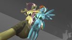  3d_(artwork) animal_genitalia anthro anthrofied balls big_balls big_breasts big_penis blue_skin bra breasts cgi clothing cutie_mark dickgirl digital_media_(artwork) equine fluttershy_(mlp) friendship_is_magic hair hand_on_hip hi_res horsecock huge_balls huge_penis hyper hyper_balls hyper_penis intersex long_hair long_penis mammal multicolored_hair my_little_pony open_mouth penis rainbow_dash_(mlp) source_filmmaker sporeman_(artist) tongue tongue_out underwear v_sign wings yellow_skin 