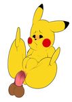  2015 anal anal_penetration balls blush clitoris disembodied_penis dongitos female feral hi_res male male/female nintendo penetration penis pikachu pok&eacute;mon pussy sack simple_background solo_focus spreading video_games white_background 
