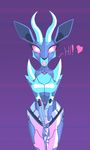  &lt;3 android antelope anthro big_ears breasts female glitch_(phlegraofmystery) glowing glowing_eyes hi_res horn hybrid looking_at_viewer machine mammal open_mouth phlegraofmystery robot solo wide_hips 
