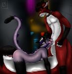  2015 anthro balls big_tail black_fur black_hair breasts brown_hair canine collar cum cum_in_mouth cum_inside cum_on_penis cunnilingus deep_throat dragon duo ear_piercing erection facial_piercing fangs feline fellatio female fluffy_tail forced forced_oral fox fur grin hair half-closed_eyes hand_on_head hi_res horn huge_tail hybrid industrial_piercing inner_ear_fluff little-munster makeup male male/female mammal mascara multicolored_fur navel neck_bulge nude open_mouth oral oral_penetration penetration penis piercing purple_fur pussy_juice red_fur sex smile spiked_collar spikes standing tail_sex tailmaw teeth tongue vaginal vaginal_penetration white_fur yellow_eyes 
