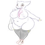  anthro areola bag belly big_breasts big_butt breasts butt clothed clothing female footwear fur gengar ghost half-closed_eyes half-dressed head_tuft hi_res high_heels jewelry legwear looking_at_viewer navel nintendo nipples nude obese overweight panties pok&eacute;mon posexe purple_skin purse pussy red_eyes ring simple_background slightly_chubby smile solo spirit stockings teeth thick_thighs tuft underwear video_games white_background wide_hips 