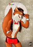  bow_tie canine clothing fox hat mammal pinup pose robin_hood vest yann-x 