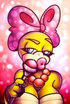  blue_eyes breasts cleavage clothed clothing female koopalings lips looking_at_viewer mario_bros nintendo solo unknown_artist video_games wendy_o_koopa 