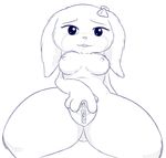  bow breasts cave_story chaco female lagomorph looking_at_viewer mammal mimiga nipples nude open_mouth pussy rawlewd simple_background solo spread_pussy spreading video_games white_background 